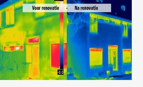 Thermografische opname voor en na renovatie